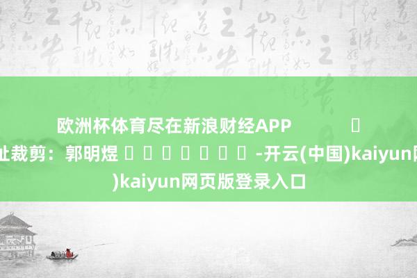 欧洲杯体育尽在新浪财经APP            						攀扯裁剪：郭明煜 							-开云(中国)kaiyun网页版登录入口