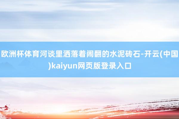 欧洲杯体育河谈里洒落着闹翻的水泥砖石-开云(中国)kaiyun网页版登录入口