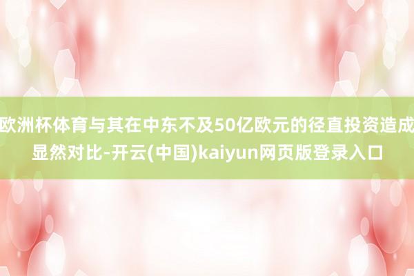 欧洲杯体育与其在中东不及50亿欧元的径直投资造成显然对比-开云(中国)kaiyun网页版登录入口